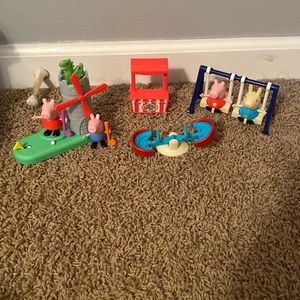 Peppa Pig golf playset and swing set altogether NEW